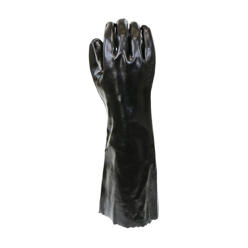 West Chester 12018 Chemical Resistant PVC Coated Work Gloves - Large, Black Fully Coated Safety Gloves with 18 in. Gauntlet Cuff. Workplace Safety Wear - Image 3